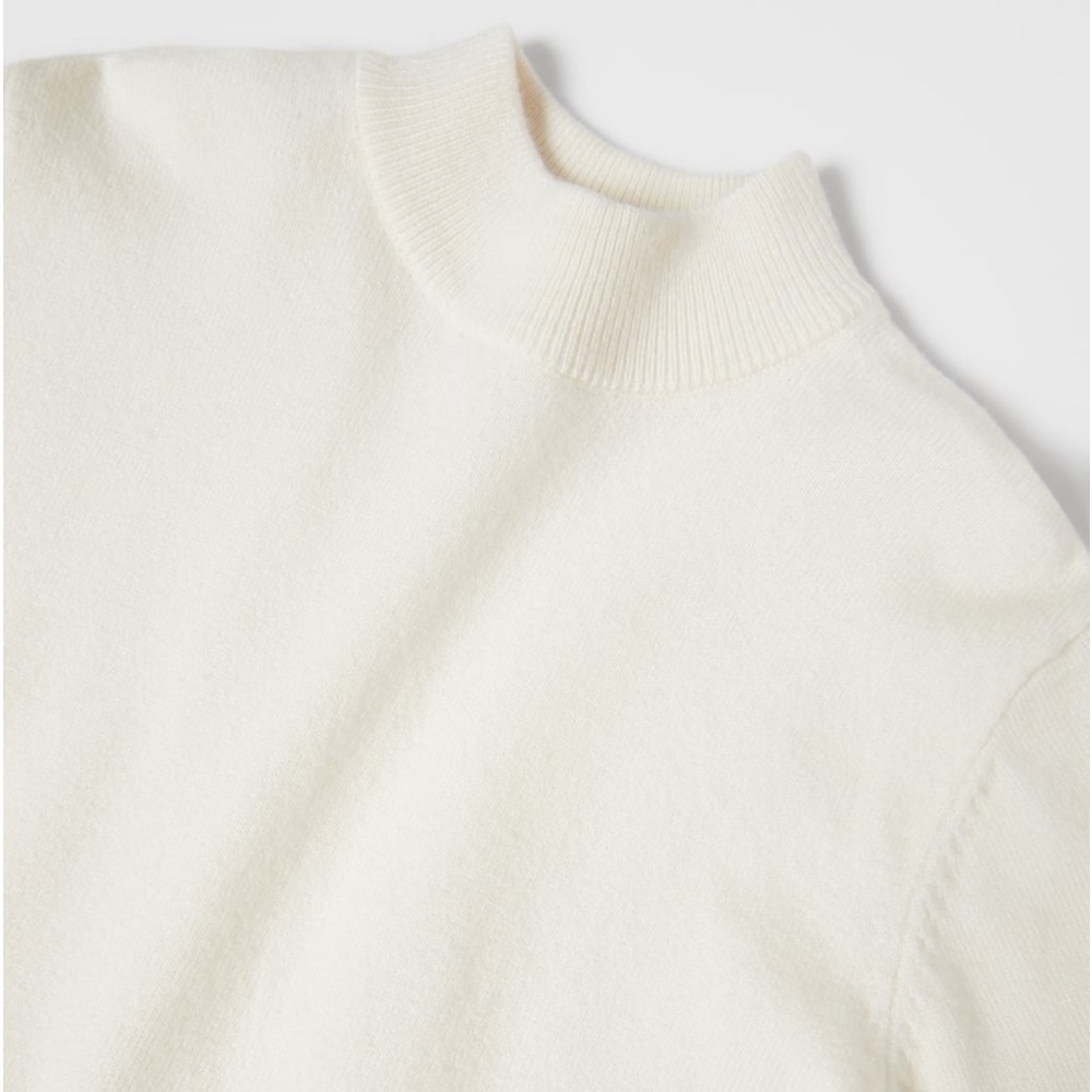 Zara Mock Neck Knit Sweater - Picture 2 of 7
